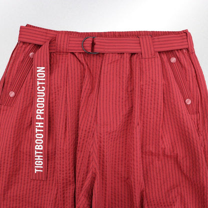 STRIPE SEERSUCKER BALLOON PANTS #RED [SS23-B04]