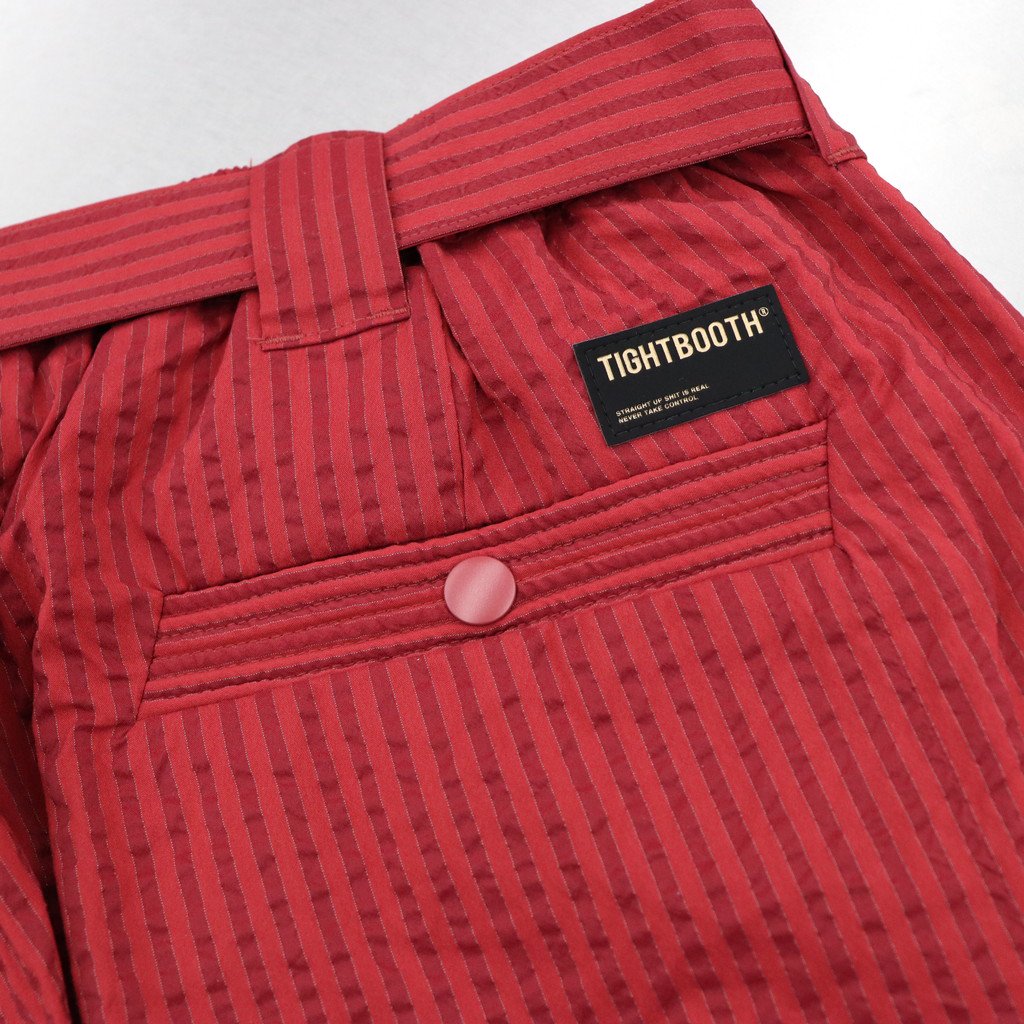 STRIPE SEERSUCKER BALLOON PANTS #RED [SS23-B04]