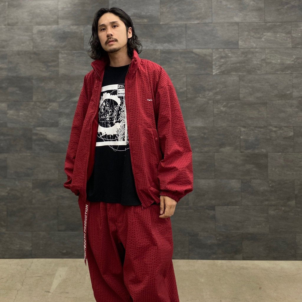 STRIPE SEERSUCKER JACKET #RED [SS23-JK04]