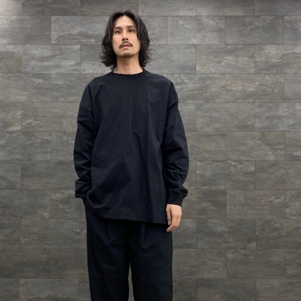 WIDE LONG SLEEVE TEE #BLACK [208] _ FIT FOR | フィットフォー