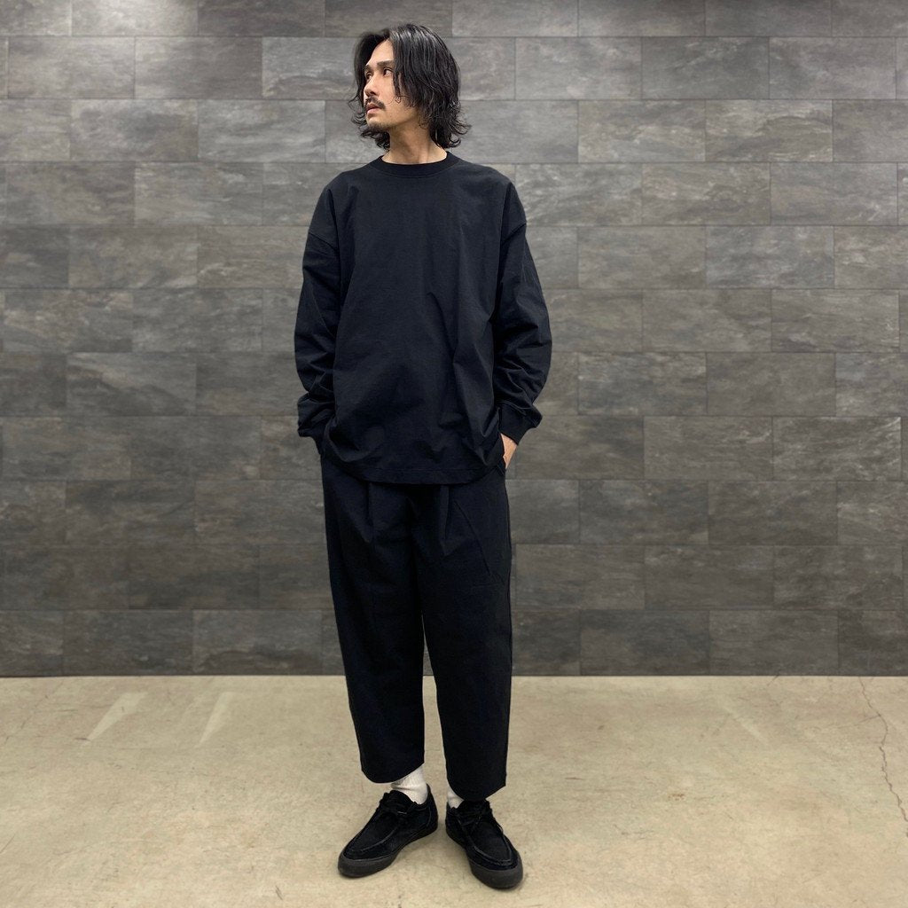 WIDE LONG SLEEVE TEE #BLACK [208] _ FIT FOR | フィットフォー – cocorozashi