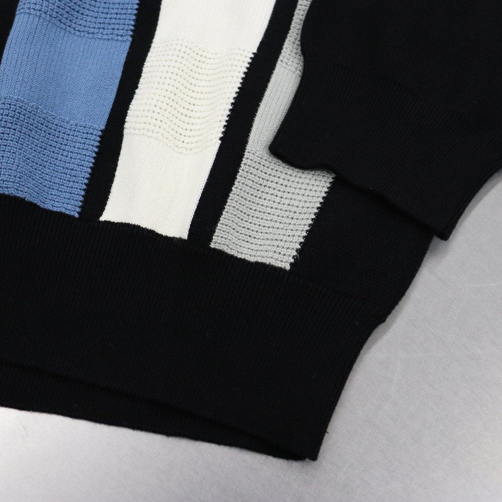 STRIPE KNIT CARDIGAN #BLACK [23SS-FS-09/FS1074]