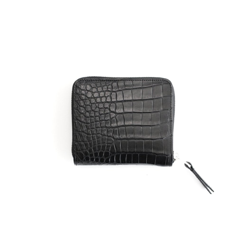 H.C.P POROSUS ROUND ZIP SHORT WALLET #BLACK [ITU-CO-22FW-SPA02]