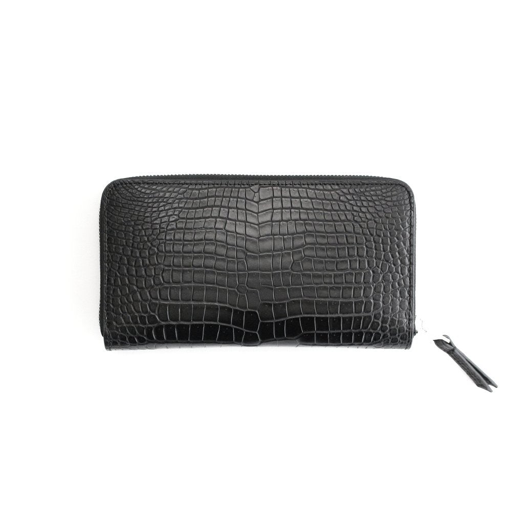 H.C.P POROSUS ROUND ZIP LONG WALLET #BLACK [ITU-CO-22FW-SPA01]
