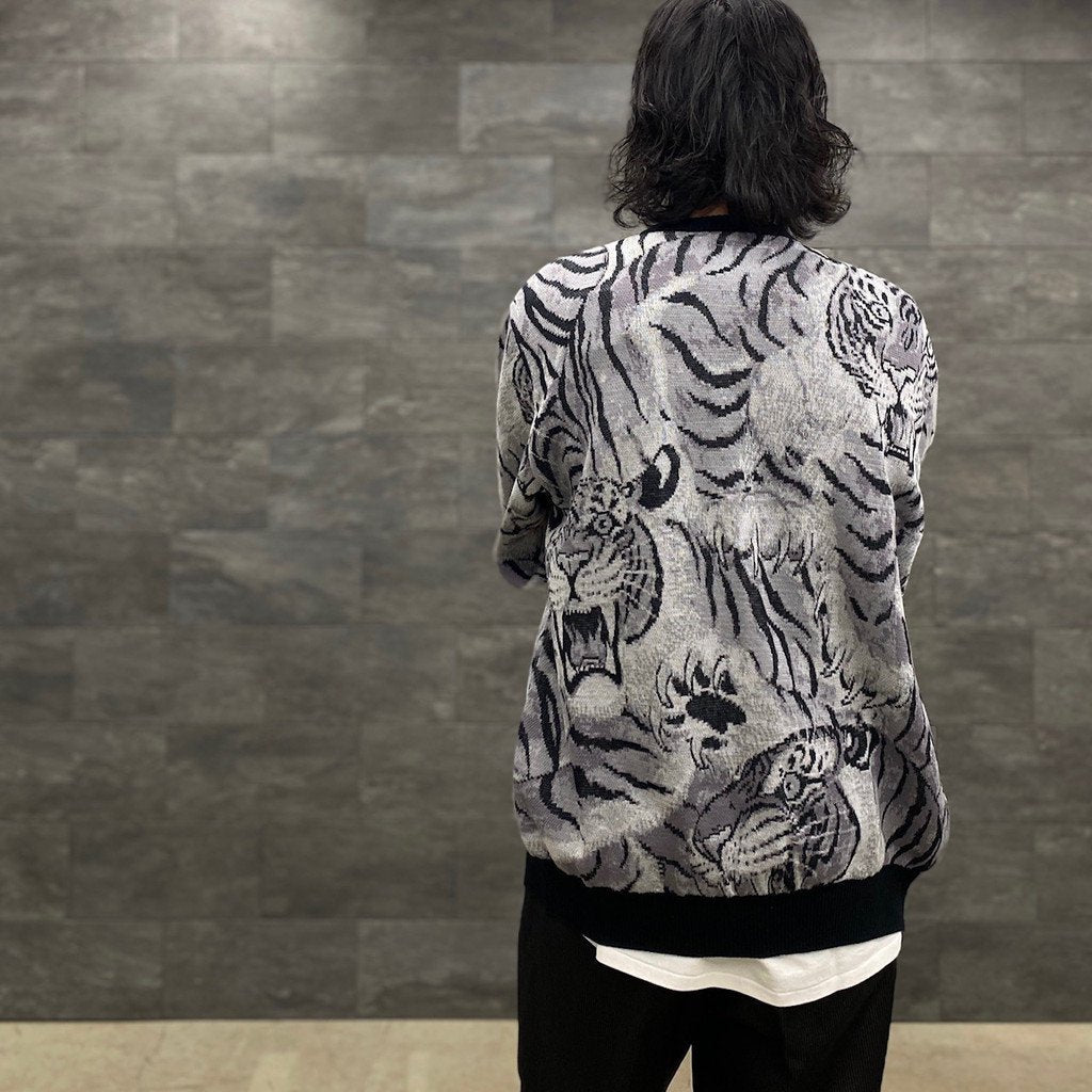 TIM LEHI | JACQUARD CARDIGAN #GRAY [23SS-WMK-KN18]