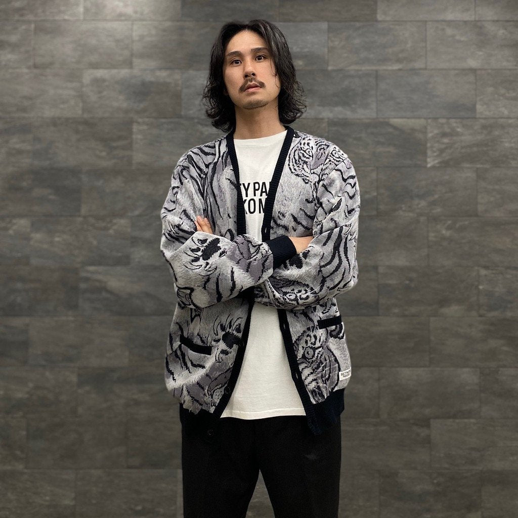 TIM LEHI | JACQUARD CARDIGAN #GRAY [23SS-WMK-KN18]