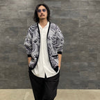 TIM LEHI | JACQUARD CARDIGAN #GRAY [23SS-WMK-KN18]