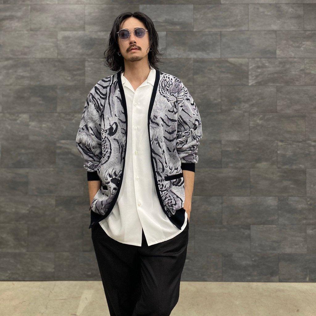 TIM LEHI | JACQUARD CARDIGAN #GRAY [23SS-WMK-KN18]