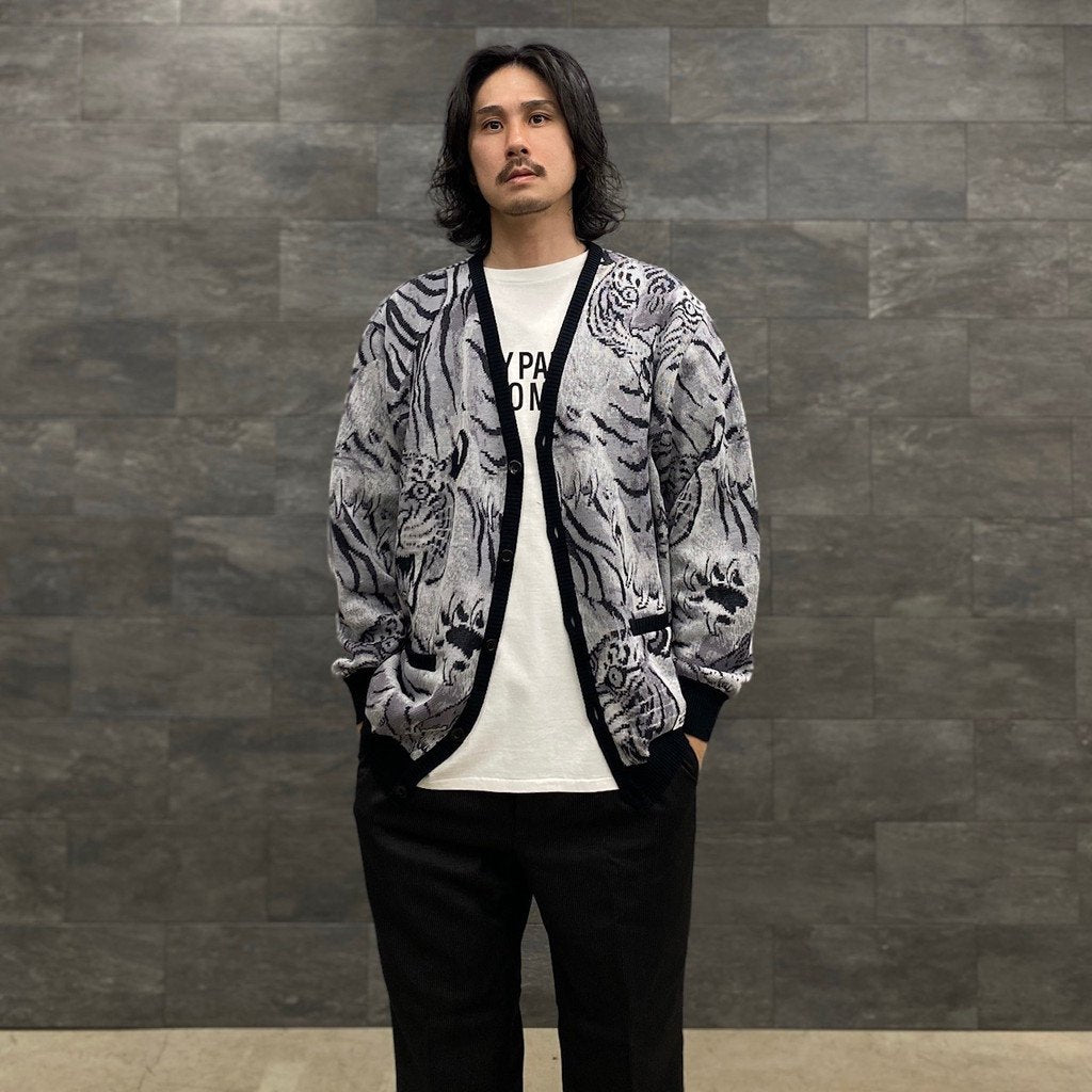 TIM LEHI | JACQUARD CARDIGAN #GRAY [23SS-WMK-KN18] _ WACKO MARIA 