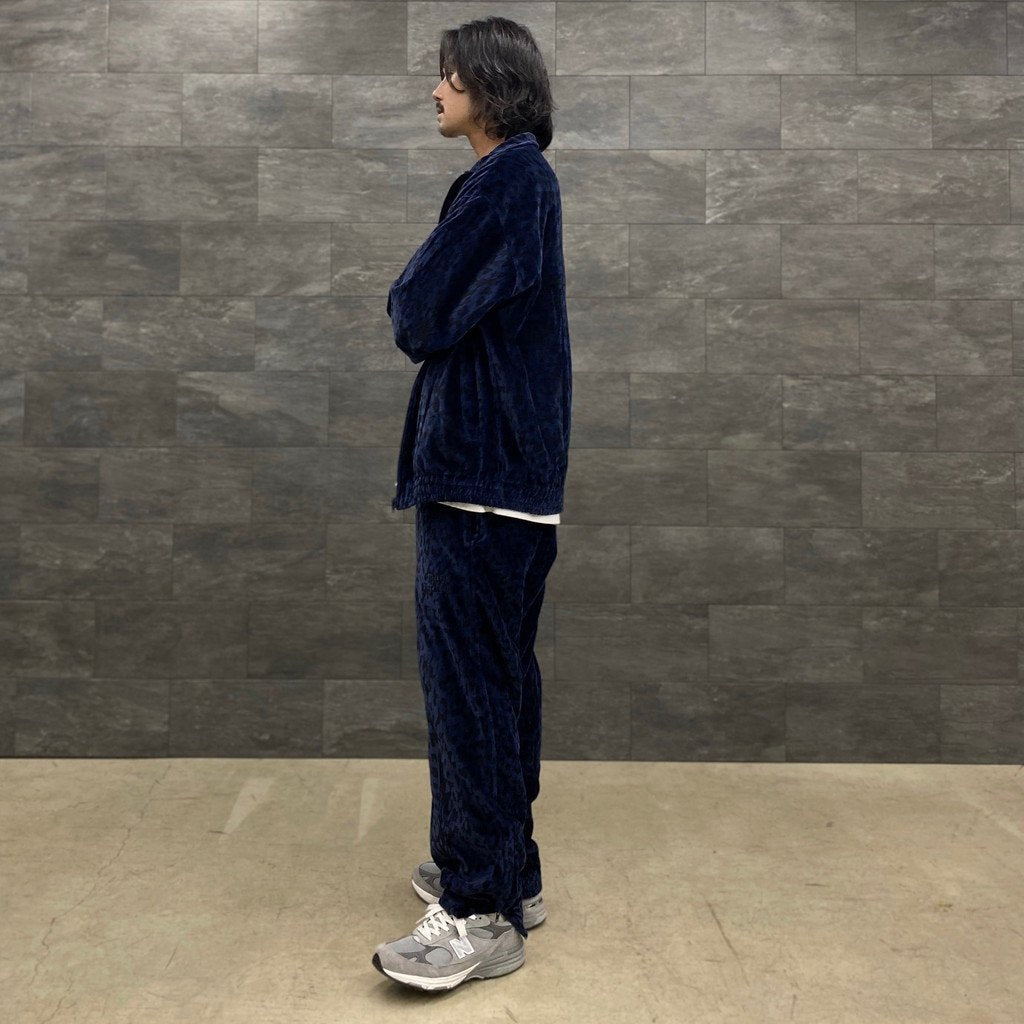 LEOPARD VELVET PANTS #NAVY [23SS-WMO-TP06]