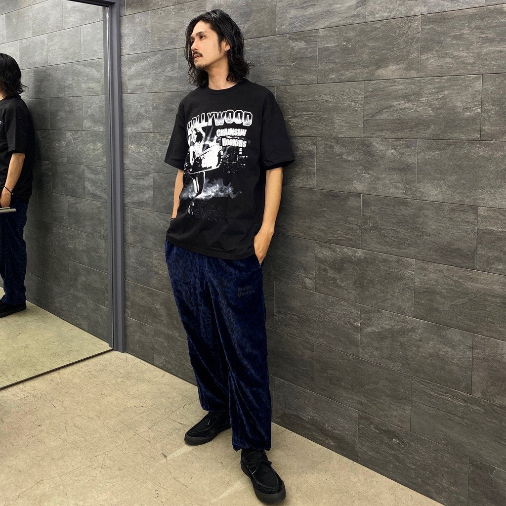 LEOPARD VELVET PANTS #NAVY [23SS-WMO-TP06]