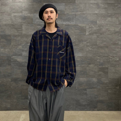 PLAID ROLL UP SHIRT #NAVY [SS23-S04]