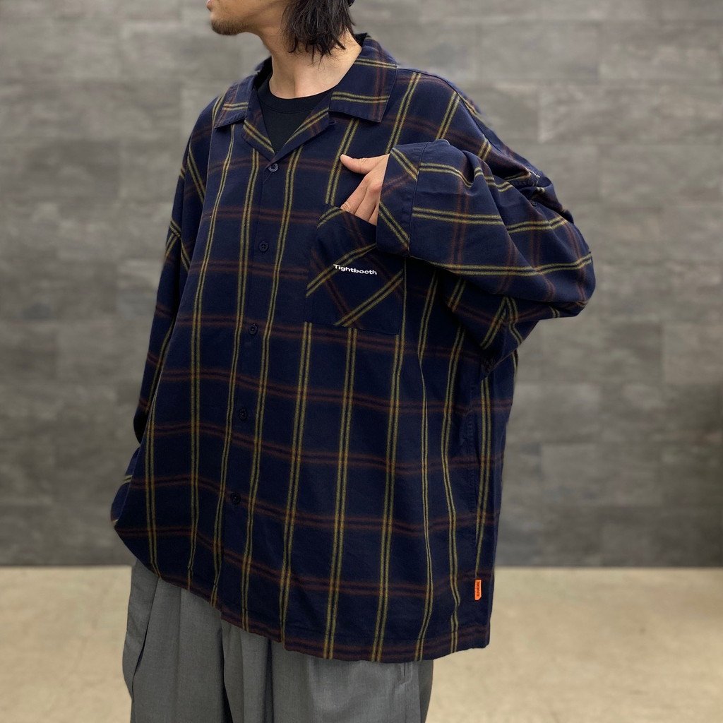 上品 TIGHTBOOTH PLAID ROLL UP SHIRT ネイビー トップス - risasa.com