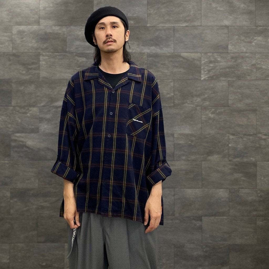 PLAID ROLL UP SHIRT #NAVY [SS23-S04]