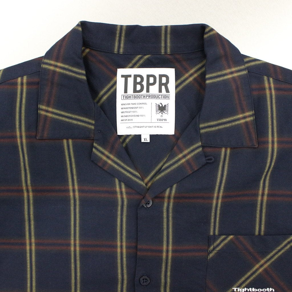 PLAID ROLL UP SHIRT #NAVY [SS23-S04] _ TIGHTBOOTH PRODUCTION