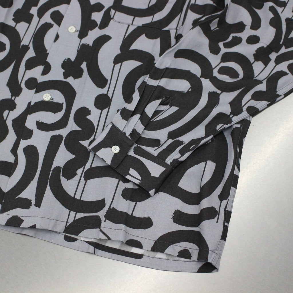 OPEN COLOR L/S SHIRT #GRAYXBLACK [23SS-FS-ELIGAH-02/FS1062]