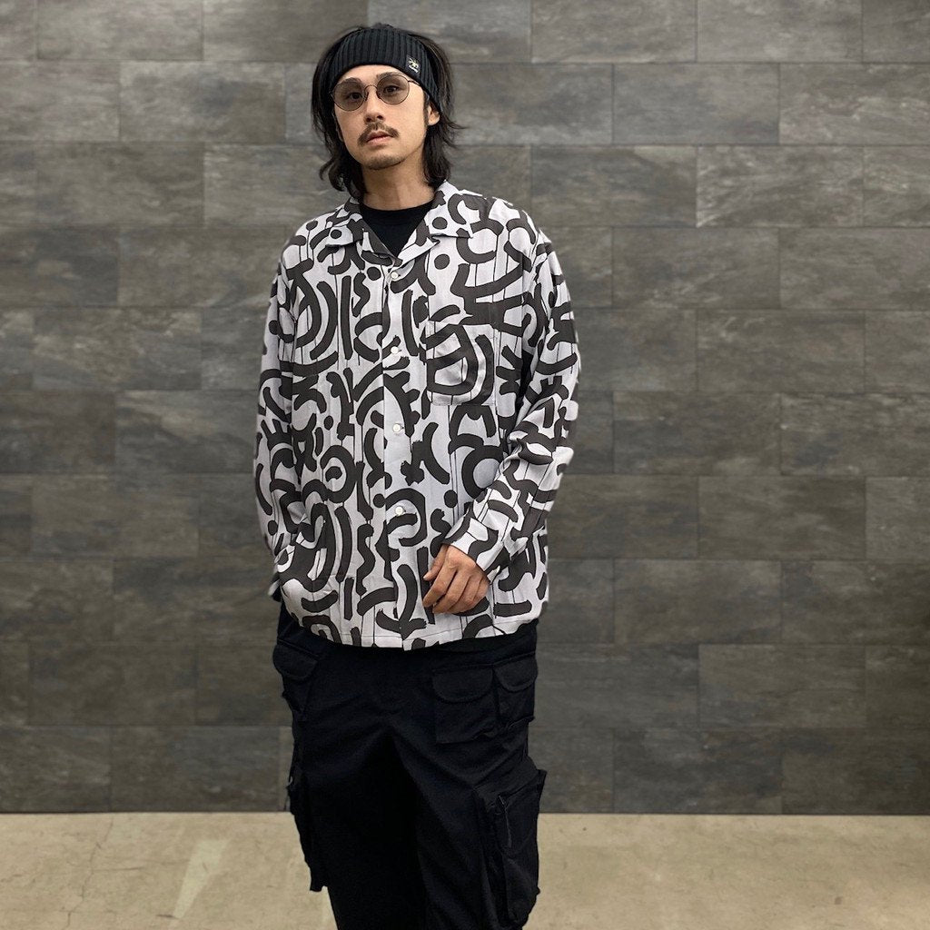 OPEN COLOR L/S SHIRT #GRAYXBLACK [23SS-FS-ELIGAH-02/FS1062]