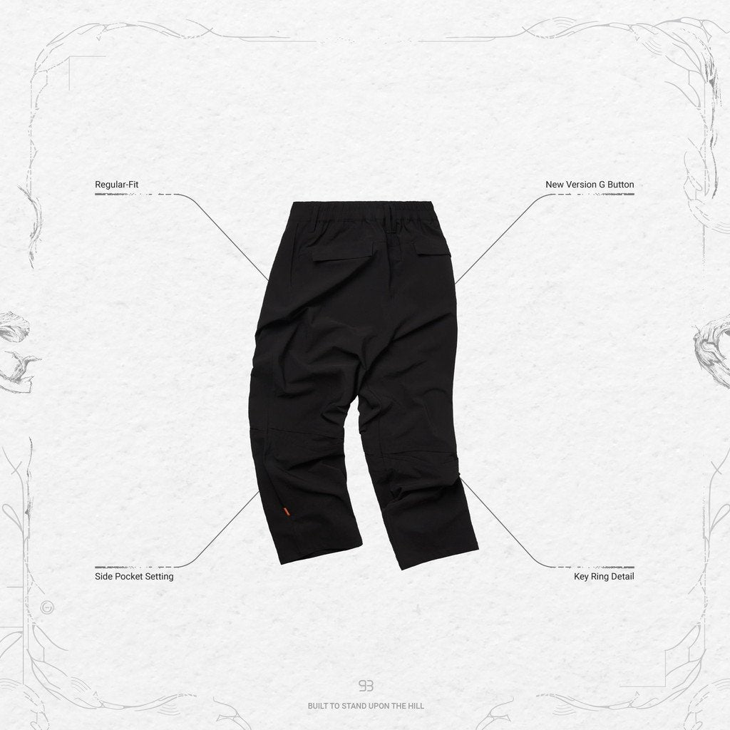 "KM-01" 常規剪裁長褲 #黑色 [GOOPI-23SS-FEB-02]