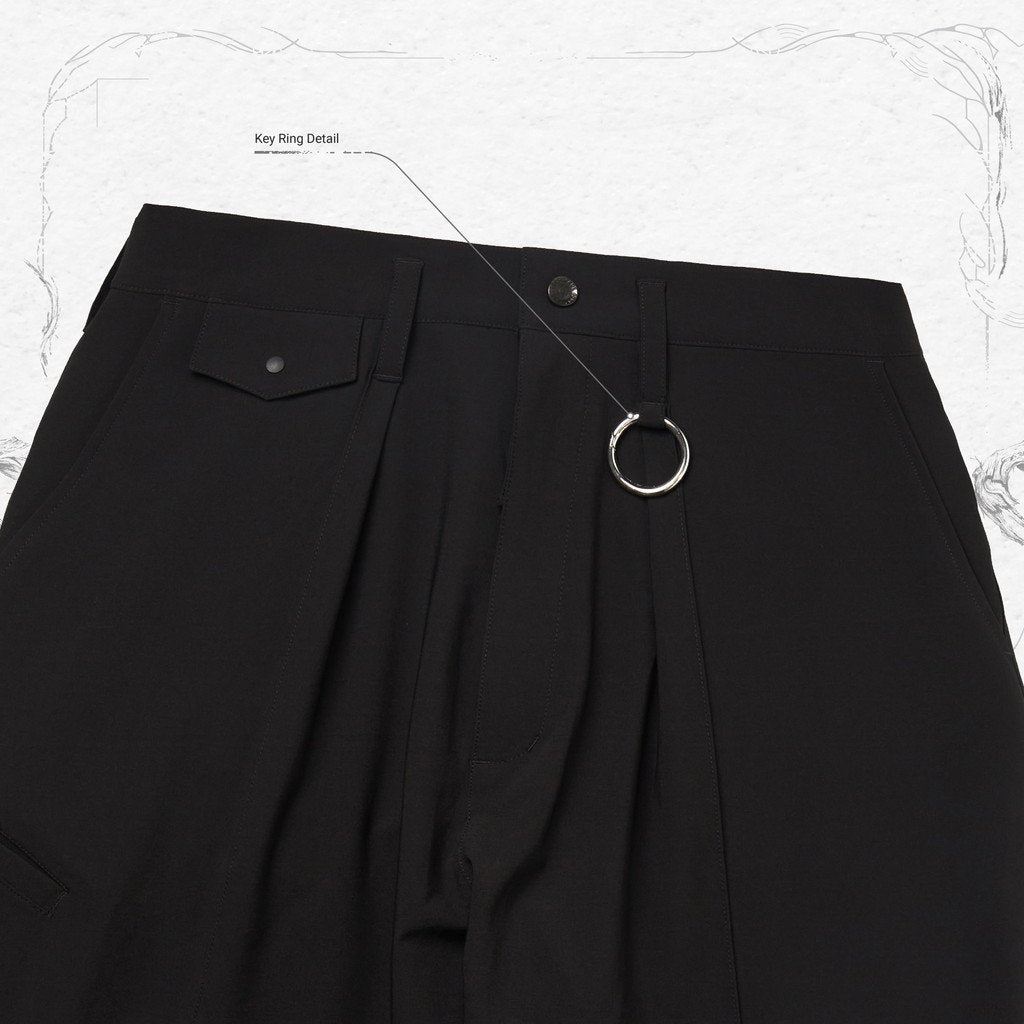 「KM-01」 REGULAR-FIT TAILORED TROUSERS #BLACK [GOOPI-23SS-FEB-02]