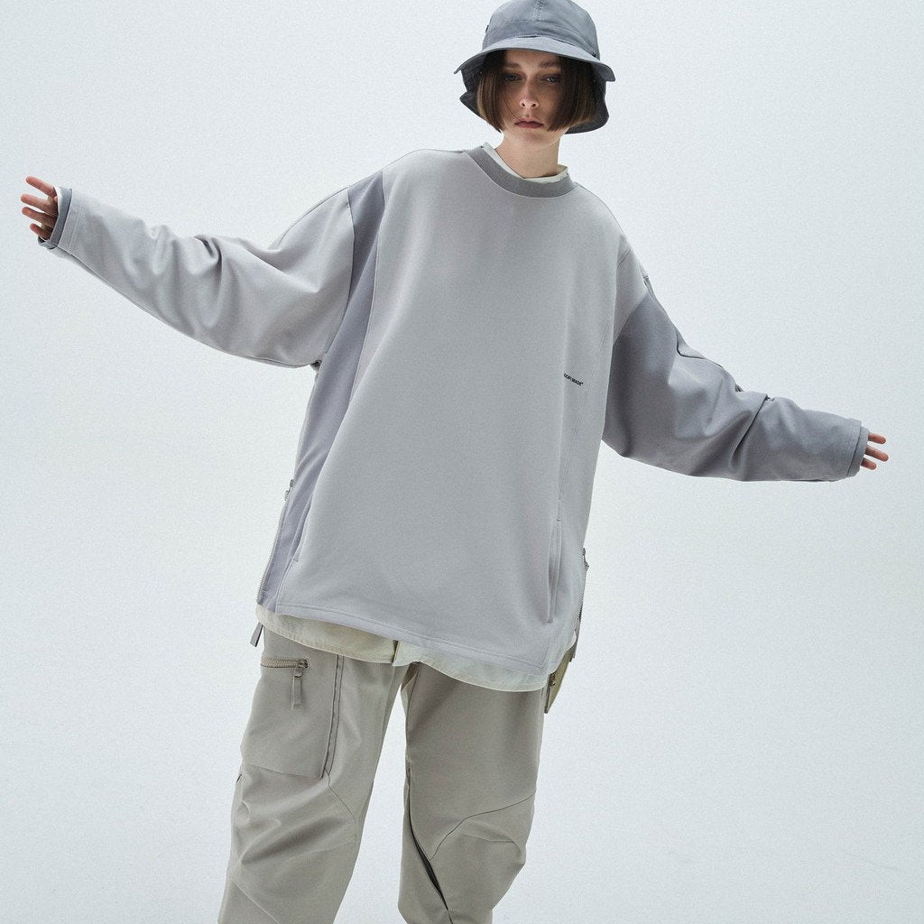 LWN-03 "ZYSTEM" GRAPHIC WIDE CREWNECK #TECH-GRAY [GOOPI-23SS-FEB-01]