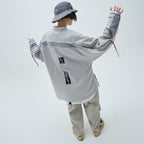 LWN-03 "ZYSTEM" GRAPHIC WIDE CREWNECK #TECH-GRAY [GOOPI-23SS-FEB-01]