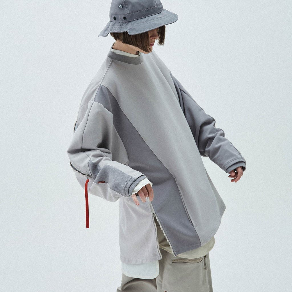 LWN-03 "ZYSTEM" GRAPHIC WIDE CREWNECK #TECH-GRAY [GOOPI-23SS-FEB-01]