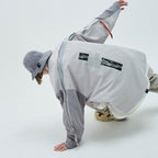 LWN-03 "ZYSTEM" GRAPHIC WIDE CREWNECK #TECH-GRAY [GOOPI-23SS-FEB-01]