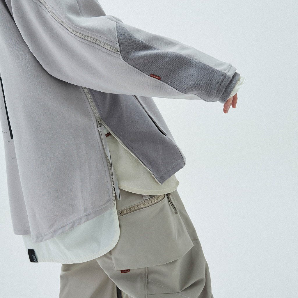 LWN-03 "ZYSTEM" GRAPHIC WIDE CREWNECK #TECH-GRAY [GOOPI-23SS-FEB-01]