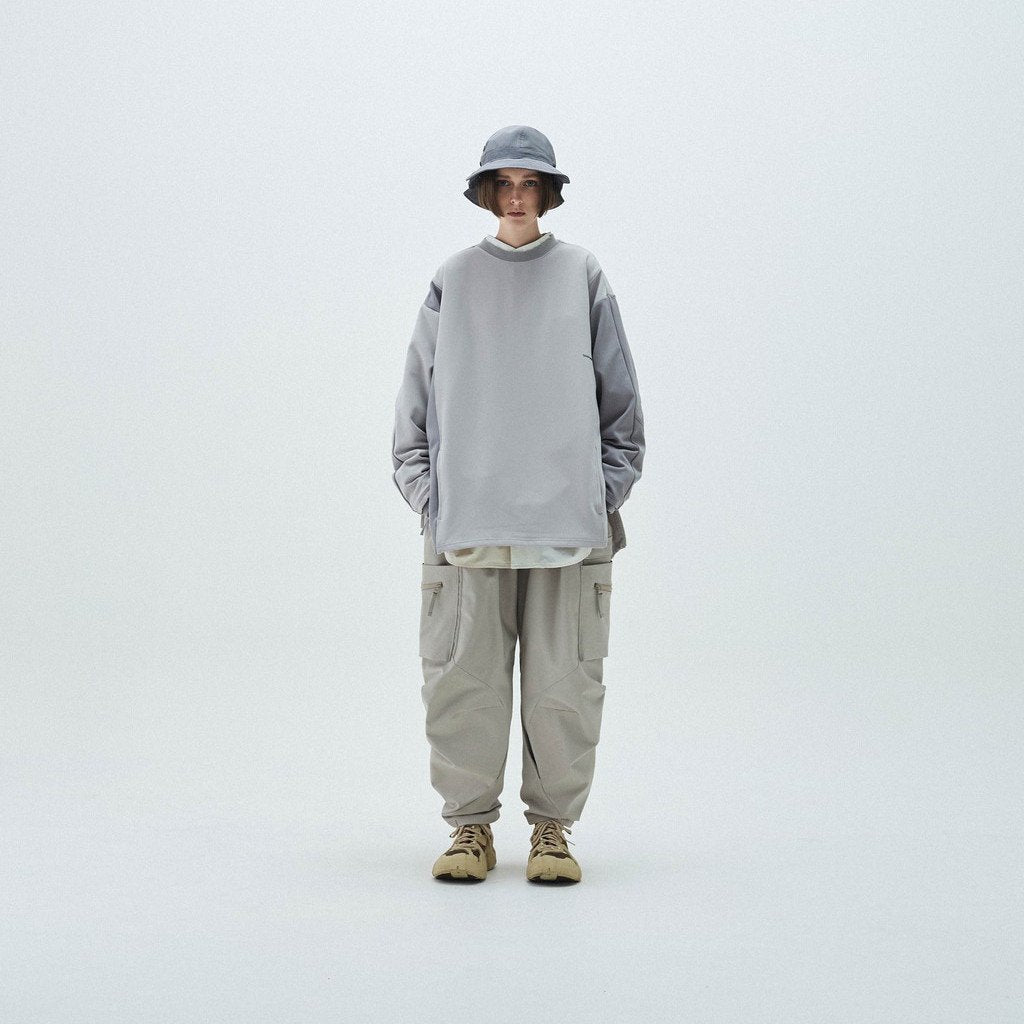 LWN-03 "ZYSTEM" GRAPHIC WIDE CREWNECK #TECH-GRAY [GOOPI-23SS-FEB-01]