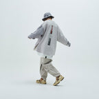 LWN-03 "ZYSTEM" GRAPHIC WIDE CREWNECK #TECH-GRAY [GOOPI-23SS-FEB-01]