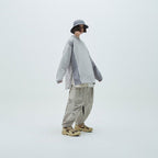 LWN-03 "ZYSTEM" GRAPHIC WIDE CREWNECK #TECH-GRAY [GOOPI-23SS-FEB-01]