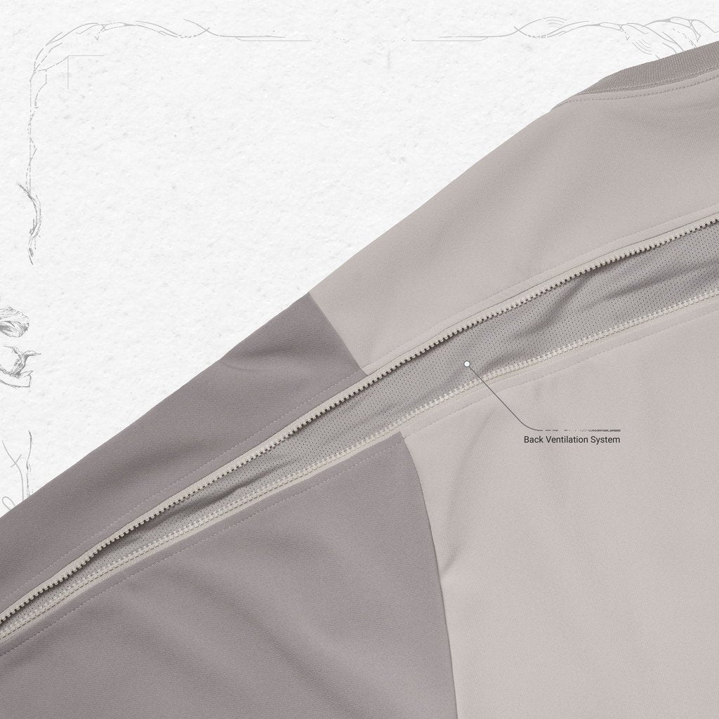 LWN-03 "ZYSTEM" GRAPHIC WIDE CREWNECK #TECH-GRAY [GOOPI-23SS-FEB-01]