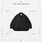 Acrypsis | A 09G - "DUET" VARIABLE-ZIP SHIRT #BLACK [GOOPI-23SS-MAR-01]