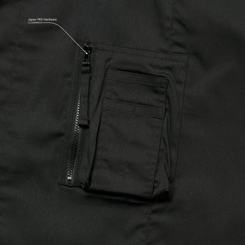 Acrypsis | A 09G - "DUET" VARIABLE-ZIP SHIRT #BLACK [GOOPI-23SS-MAR-01]