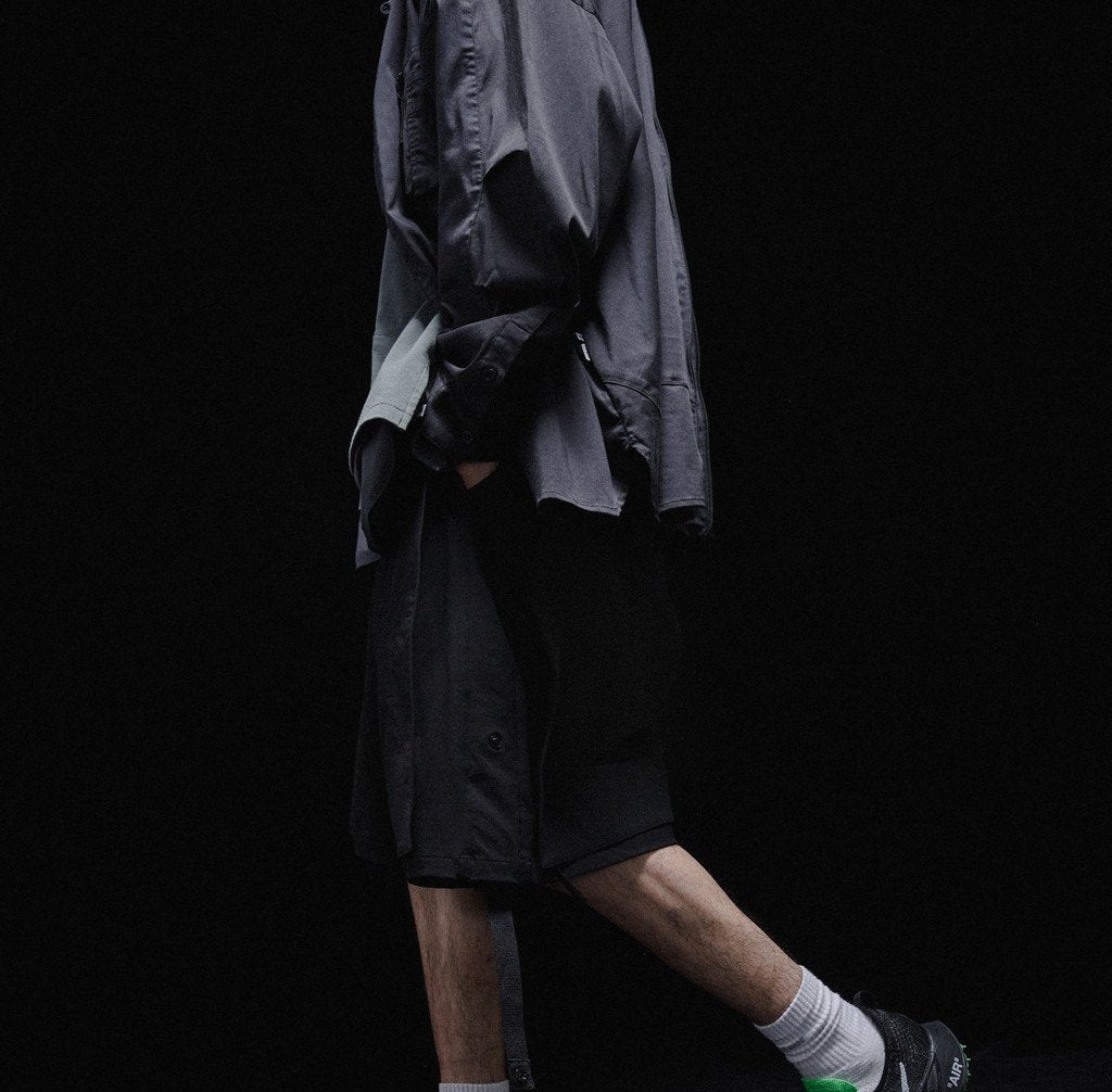 Acrypsis | A 09G - "DUET" VARIABLE-ZIP SHIRT #BLACK [GOOPI-23SS-MAR-01]