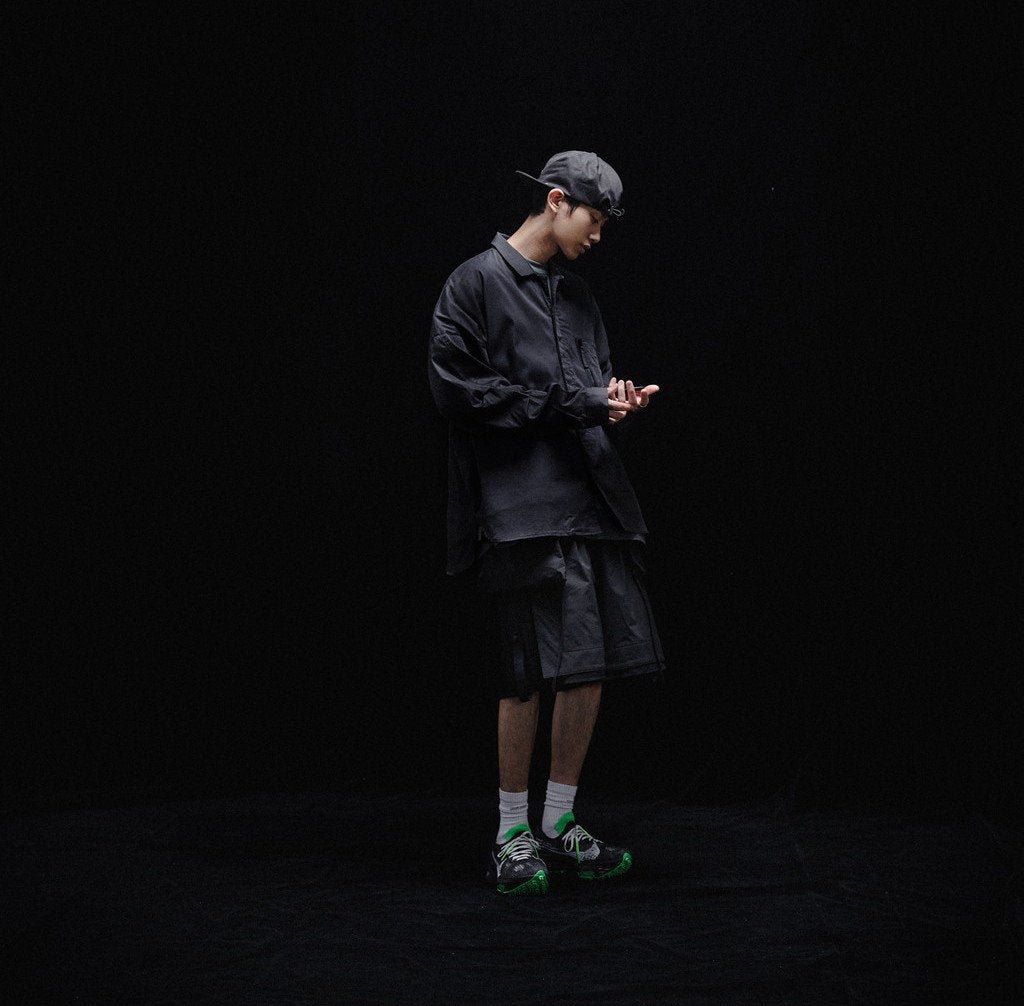 Acrypsis | A 09G - "DUET" VARIABLE-ZIP SHIRT #BLACK [GOOPI-23SS-MAR-01]