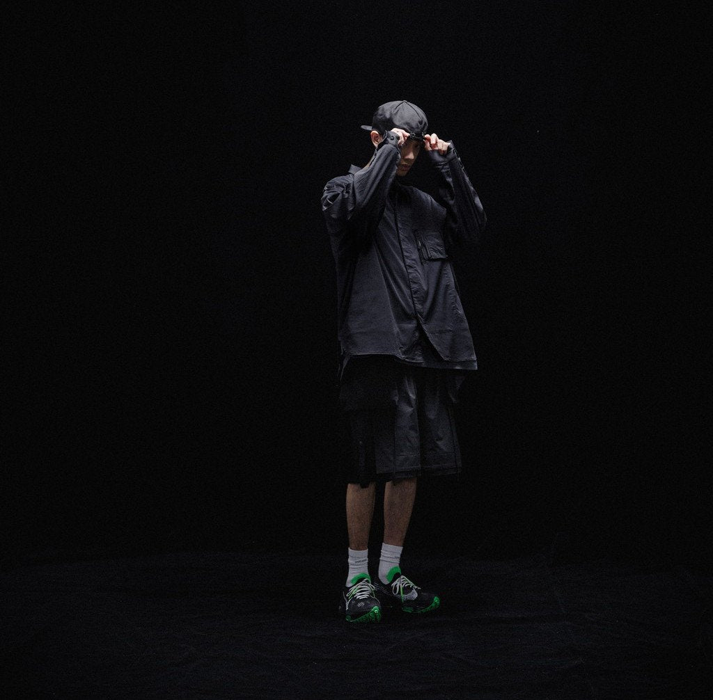 Acrypsis | A 09G - "DUET" VARIABLE-ZIP SHIRT #BLACK [GOOPI-23SS-MAR-01]