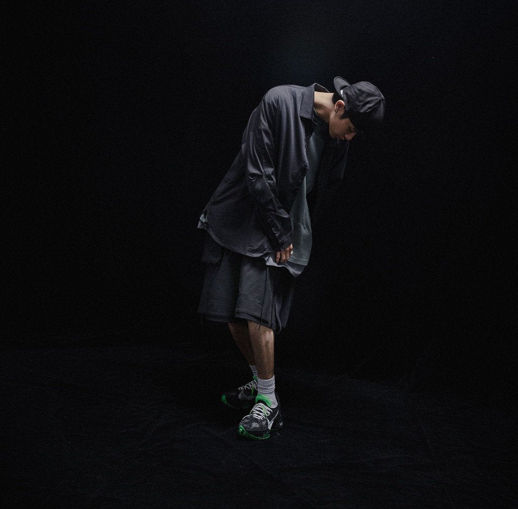 Acrypsis | A 09G - "DUET" VARIABLE-ZIP SHIRT #BLACK [GOOPI-23SS-MAR-01]