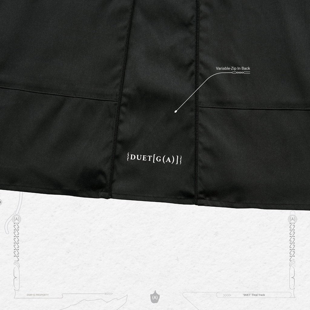 Acrypsis | A 09G - "DUET" VARIABLE-ZIP SHIRT #BLACK [GOOPI-23SS-MAR-01]