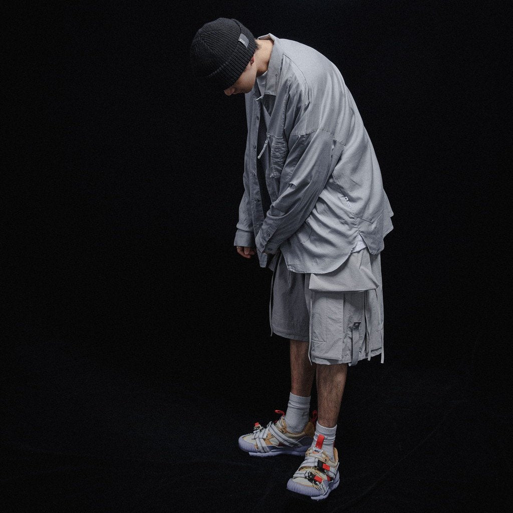 Acrypsis | A 09G - 「DUET」 VARIABLE-ZIP SHIRT #TECH-GRAY [GOOPI-23SS-MAR-01]