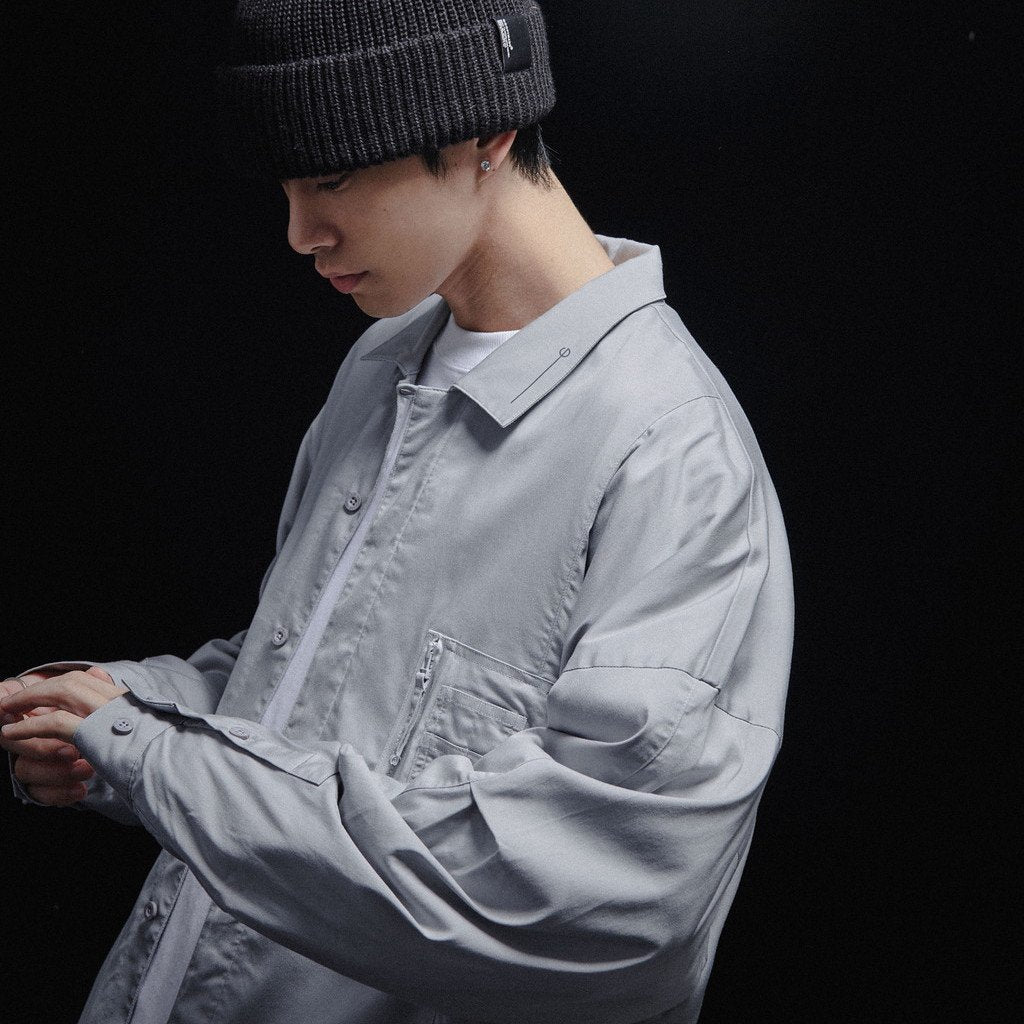 Acrypsis | A 09G - 「DUET」 VARIABLE-ZIP SHIRT #TECH-GRAY [GOOPI-23SS-MAR-01]
