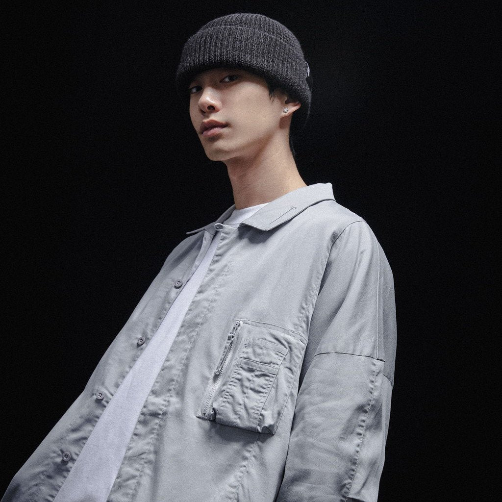 Acrypsis | A 09G - 「DUET」 VARIABLE-ZIP SHIRT #TECH-GRAY [GOOPI-23SS-MAR-01]