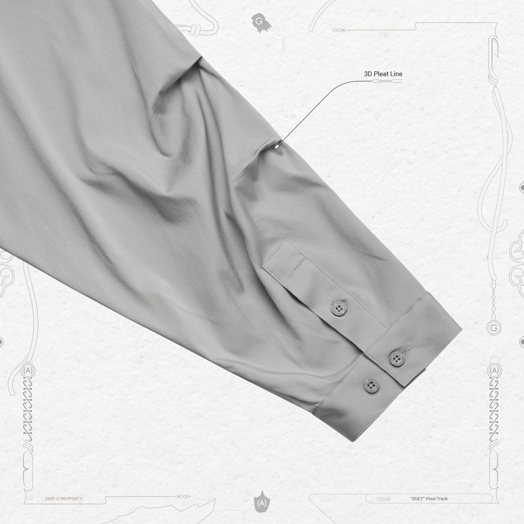 Acrypsis | A 09G - 「DUET」 VARIABLE-ZIP SHIRT #TECH-GRAY [GOOPI-23SS-MAR-01]
