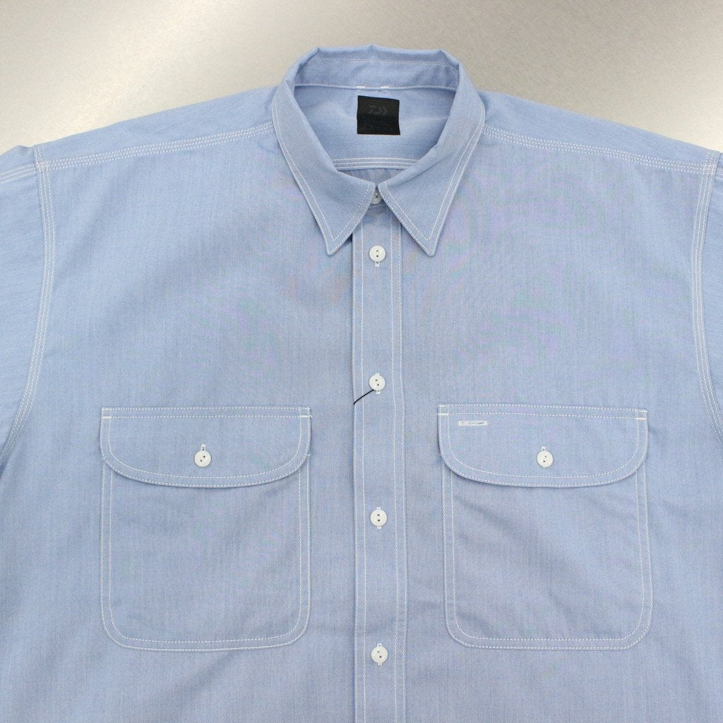 TECH ELBOW PATCH WORK SHIRT CHAMBRAY #SAX [BE-85023]