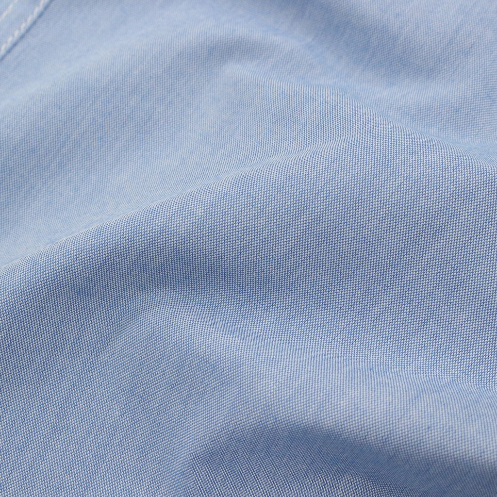 TECH ELBOW PATCH WORK SHIRT CHAMBRAY #SAX [BE-85023]