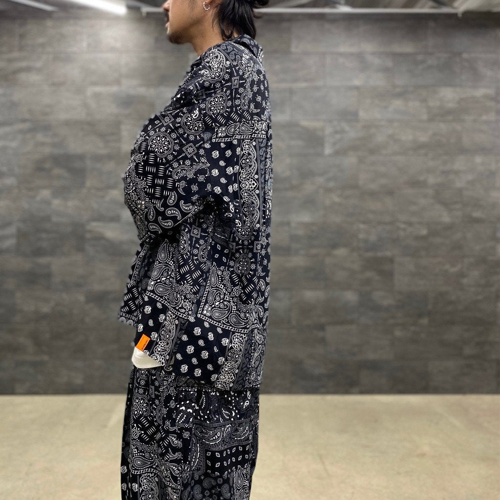 PAISLEY BALLOON PANTS #BLACK [SS23-B06]