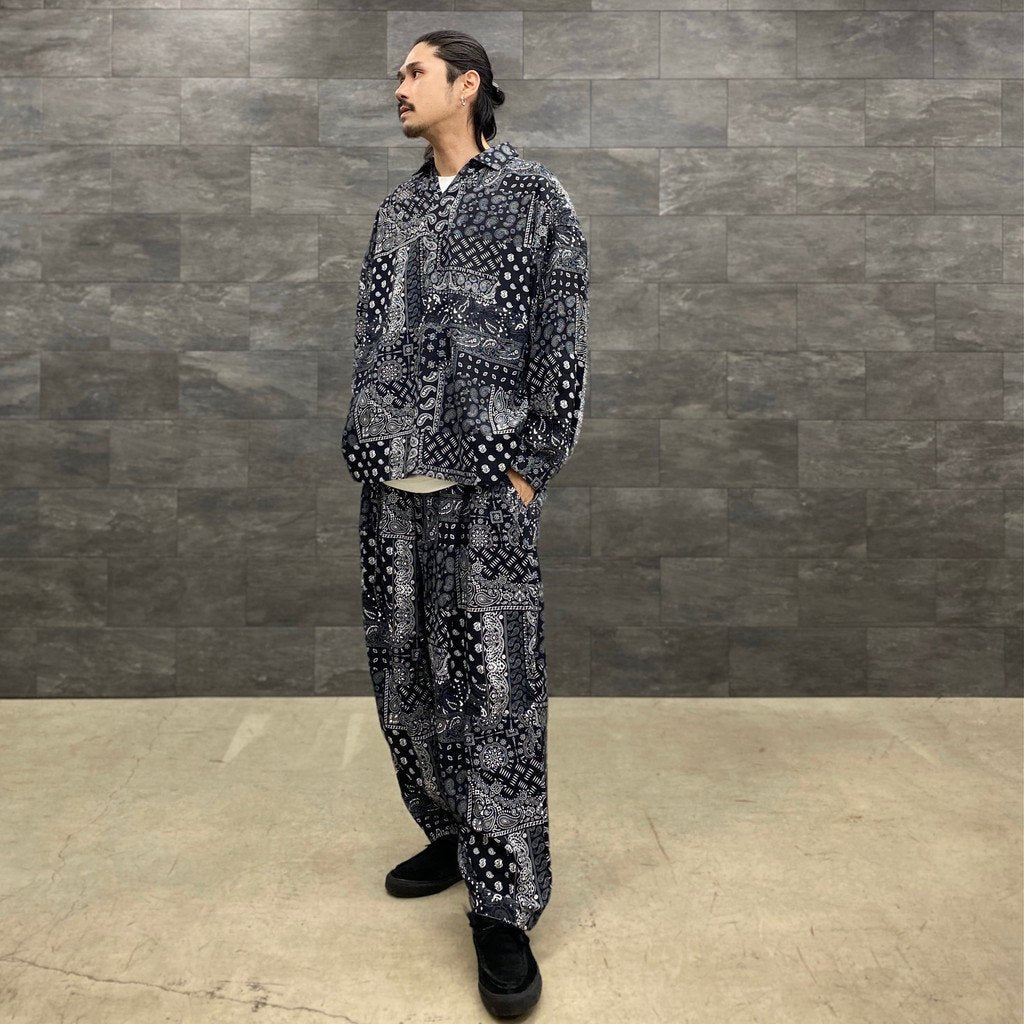 PAISLEY BALLOON PANTS #BLACK [SS23-B06]