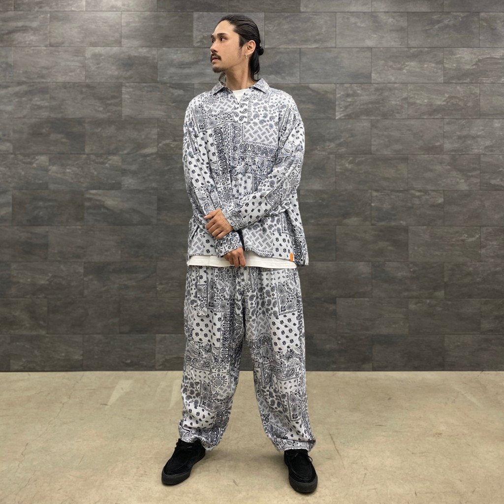 PAISLEY BALLOON PANTS #GRAY [SS23-B06]