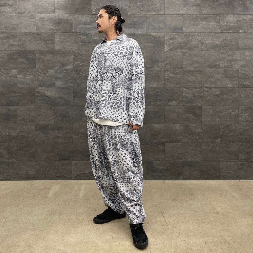 PAISLEY BALLOON PANTS #GRAY [SS23-B06]