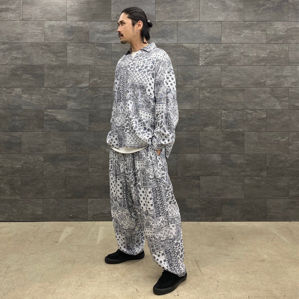 PAISLEY BALLOON PANTS #GRAY [SS23-B06] _ TIGHTBOOTH PRODUCTION | タイトブース プロダクション – cocorozashi